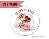 Personalized Seed Favor Labels - Seeds of Love - Let Love Grow - Digital File