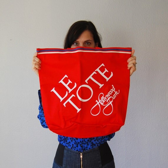 oversized SHOPPER bag / hollywood park LE TOTE graphic