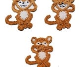 Pattern-Crochet Monkeys , large and small
