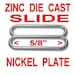 BULK, 100 Pieces - 5/8 inch, METAL ZINC Diecast Slide, Tri-bar Nickel Plate, Buckle Purse Strap Adjuster