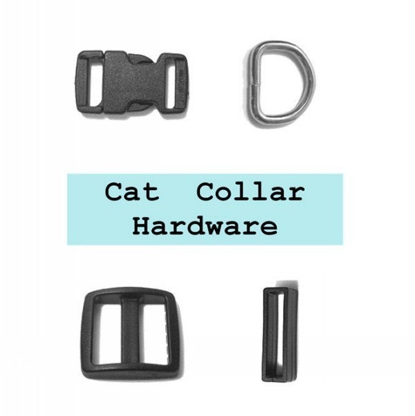 10 SETS, Cat Collar Kits, 3/8 inch, 40 Pieces, 9.5mm, with break away buckles