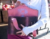 SALE Molly Bag in Pink Alligator