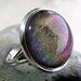 Galaxy Ring in Silver - Rainbow Glitter Ring - Fuchsia Explosion