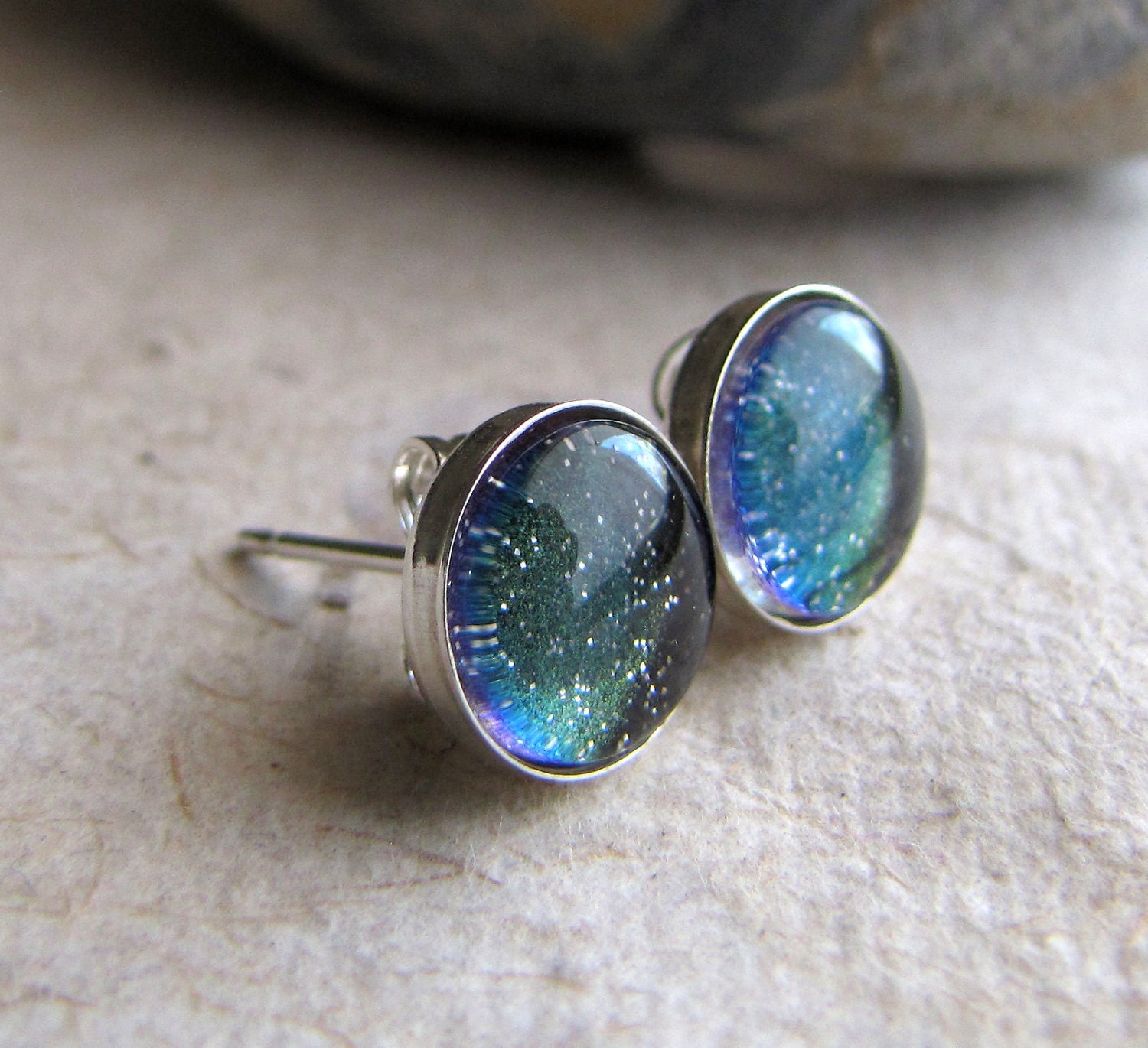 Sterling Silver Northern Lights Post Earrings