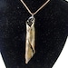 Ceramic Pendant w Gold / Handmade Necklace - Clay Stoneware Charm - Pottery Art Pendant - Ready to Ship