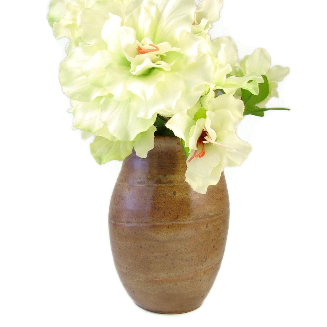 Classic Stoneware Vase - Spring Bouquet - Handmade Wheel Thrown Ceramic Clay Pottery