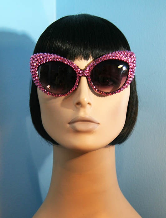 Sparkle Queen Pink Cat Eye Sunglasses Accessory by Cutie Dynamite Sunnies Cute Kawaii Lolita Retro