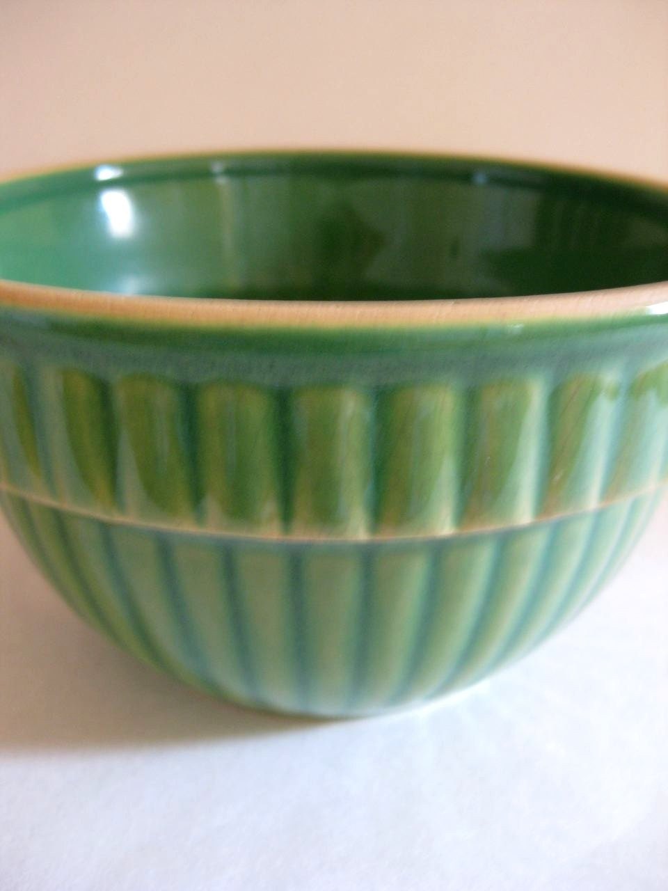 Small Over and Back Green Ware Mixing Bowl by papernest on Etsy