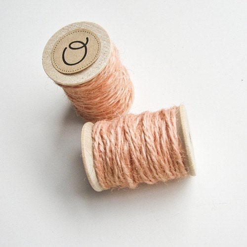 Hand-Dyed Jute Twine - Peach - Treasury Pick