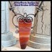 SALE- Orange Banded Agate Pendant Sterling Silver Wire Wrapped On Leather Cord - IN STOCK
