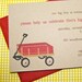 Red Wagon Kraft Birthday Invitations or Baby Shower Invitations