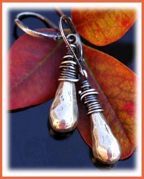 Artisan Handcrafted Sterling Silver Briolette Drop Earrings
