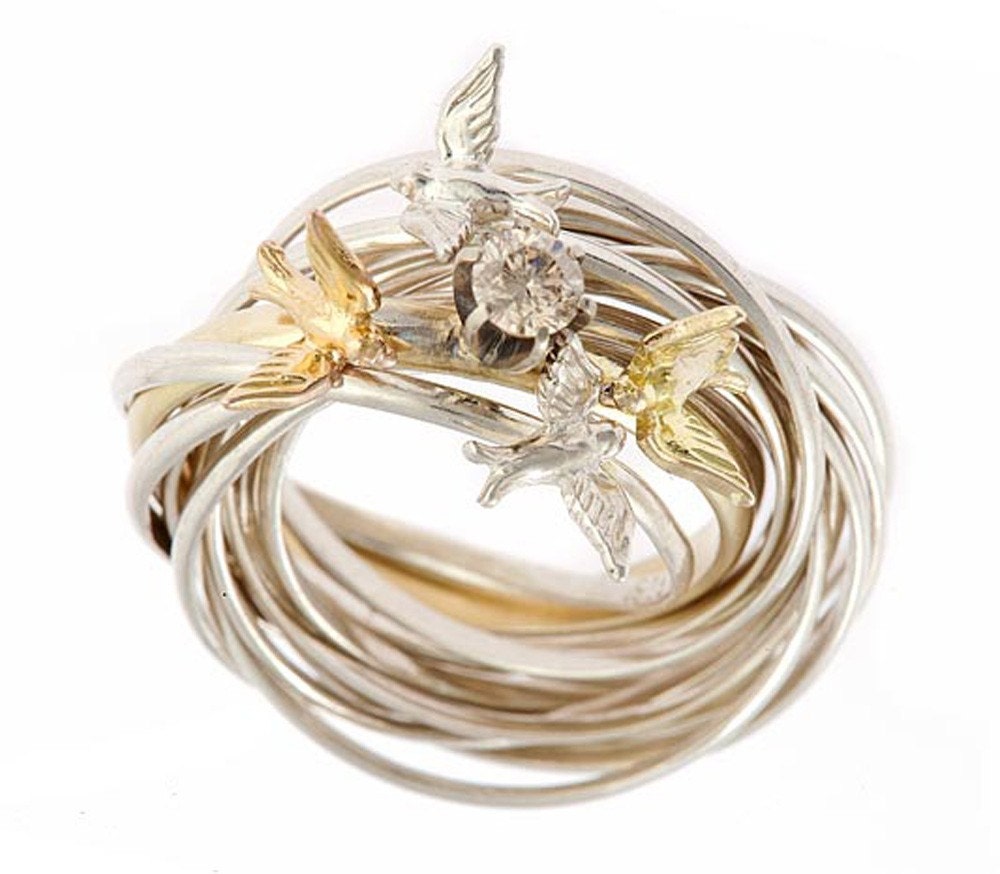 Diamond Engagement Nest Ring