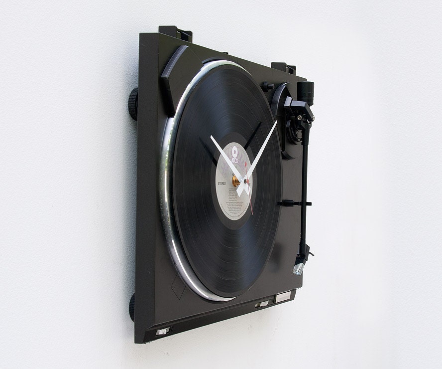 Recycled Technics Turntable Clock
