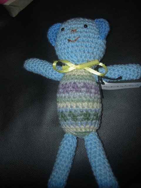 Amigurumi Stick Bear Plush Toy, Crochet, Handmade