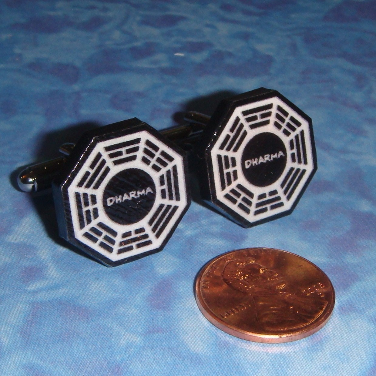 CUFFLINKS DHARMA Initiative Cuff Links - Lost - TV - Department of Heuristics And Research on Material Applications