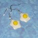 Sunny Side Up Fried Egg And Bacon Earrings