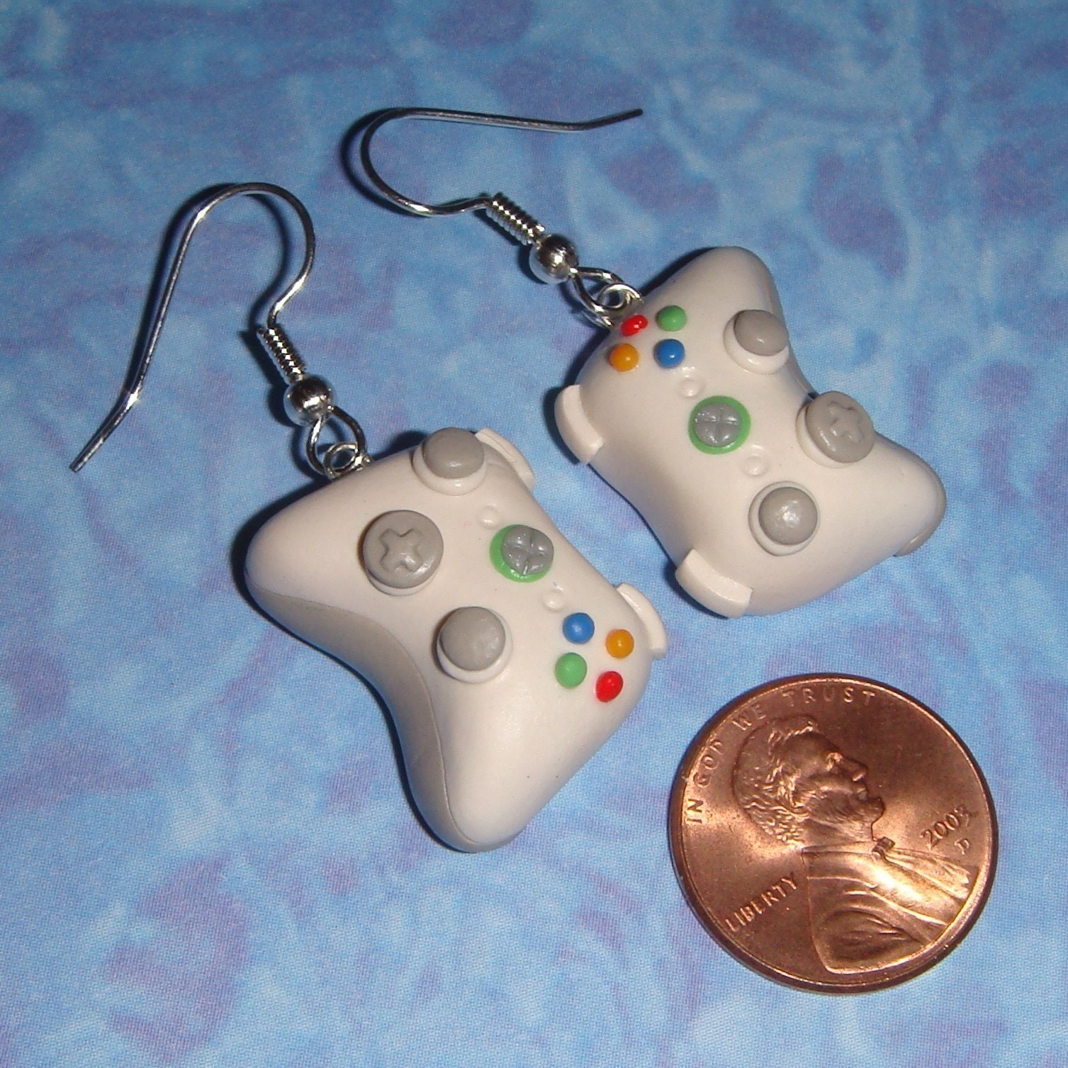 Xbox 360 Controller Earrings - pick any color (white, black, pink, etc.)