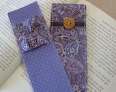 50% OFF - Pair of Purple Paisley and Polkadot Bookmarks