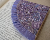 Purple Paisley Ruffle Corner Bookmark
