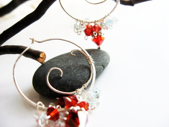 Eden Sterling Spiral Hoops - RESERVED for Claira