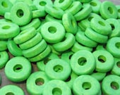 25 Mykonos Greek Ceramic Key Lime 8mm Round Washer