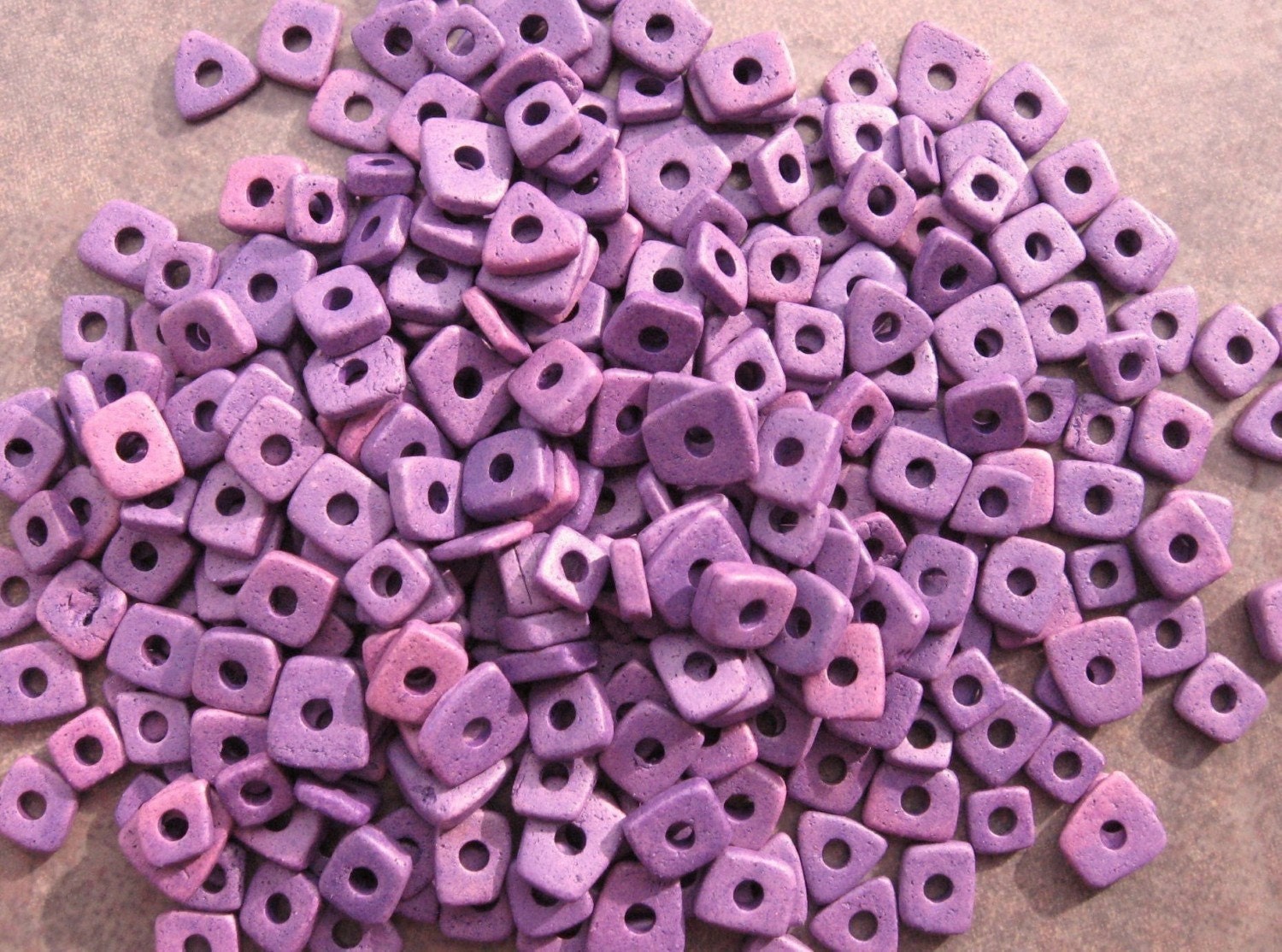 HOT PURPLE Greek Ceramic Beads Little Chips