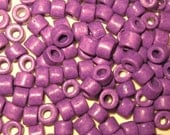 25 Purple Mykonos Greek Ceramic Beads 6x4mm Mini Tube Beads