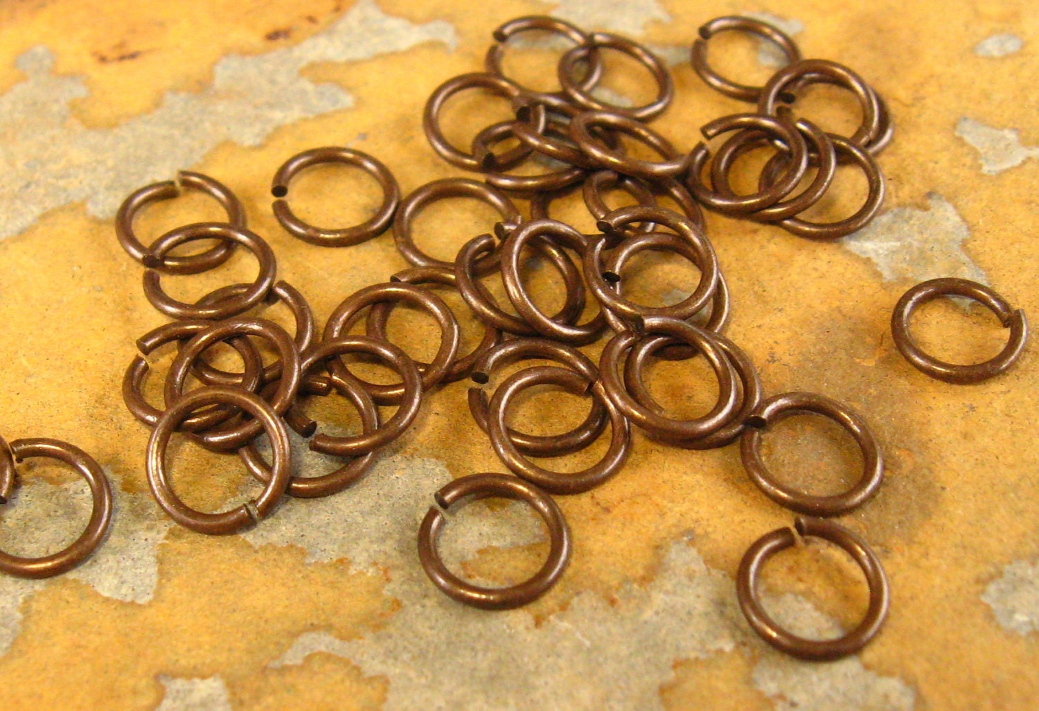 50  Trinity Vintage Patina 6mm 20 Gauge Open Jumprings -  Trinity Brass LOW SHIPPING