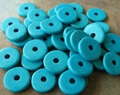 10 SKY BLUE Mykonos Greek Ceramic Beads 13mm Round Beads