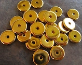 5 GOLD Round Washer Disks 13mm Disks Greek Ceramic Beads