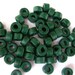 25 DARK FOREST GREEN  Greek Ceramic 6x4mm Mini Tube Pony Beads