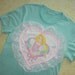 SALE aqua barbie heart shirt