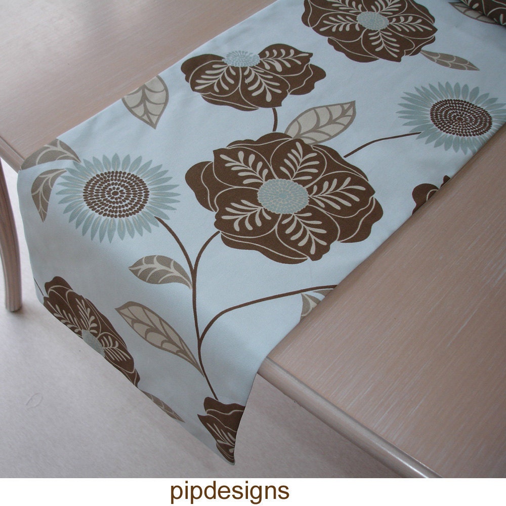 Blue Modern  NEW Runner 6ft runner  Duck for Table table Egg With  Table size table Brown Runner Blue 6ft