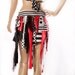 Carnival Mini Skirt - classic circus colors Black White Red striped polka dots Tattered skirt pirate Witchy sparkly Layer Small Medium