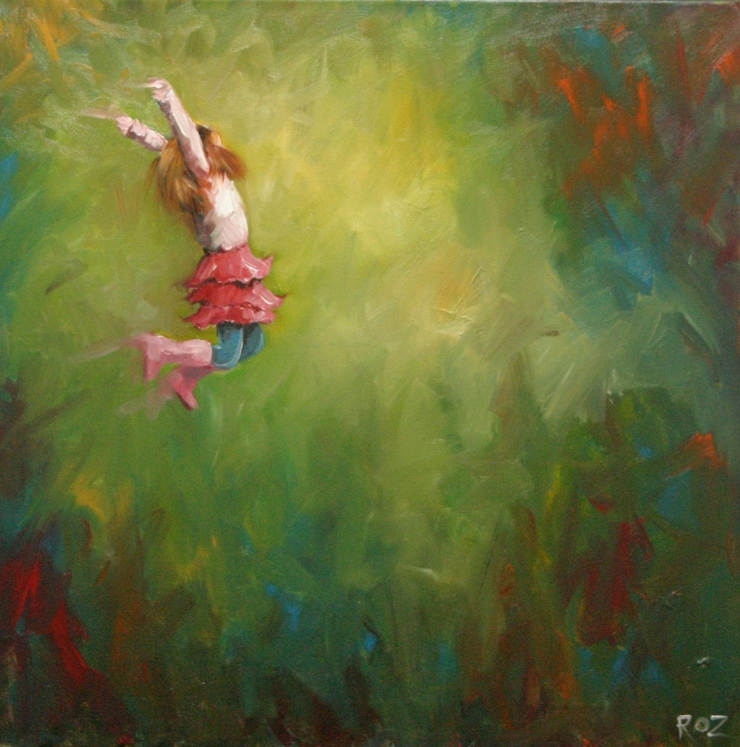 leap19 16x20inch Print of oil painting by Roz