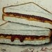 PBJ Sandwich painting 19 30x40 inch still life original oil painting by Roz