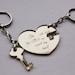 Key To My Heart Key Chain Set,Plexiglass Aceessories,Lasercut Acrylic,Gifts Under 25