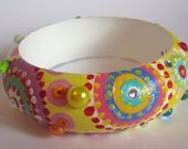 Live Laugh Love Bangle in yellow