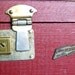 Reserved for Annabella -- Vintage Luggage Train Case Burgundy Red Horn Pennantone Rice Stix Suitcase
