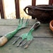Vintage Garden Hand Tools Rake Claw Cultivator Primitive Pair