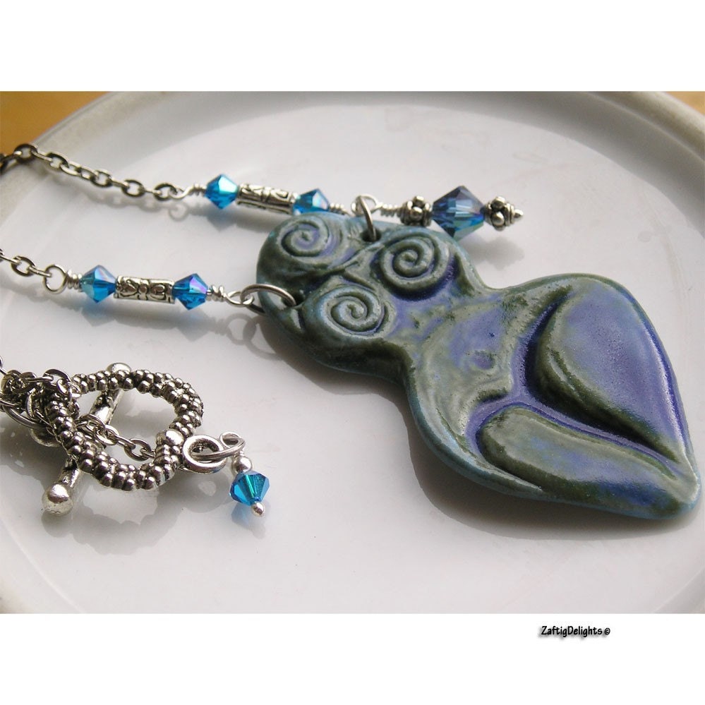Zaftig Goddess Pendant - Blue Green - ZaftigDelights