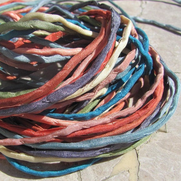 Santa Fe Collection Silk Cords Hand Dyed Hand Sewn Strings Jewelry Ribbon