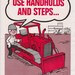 Vintage Workplace Safety Poster 1960s National Safety Council - Use Handholds And Steps