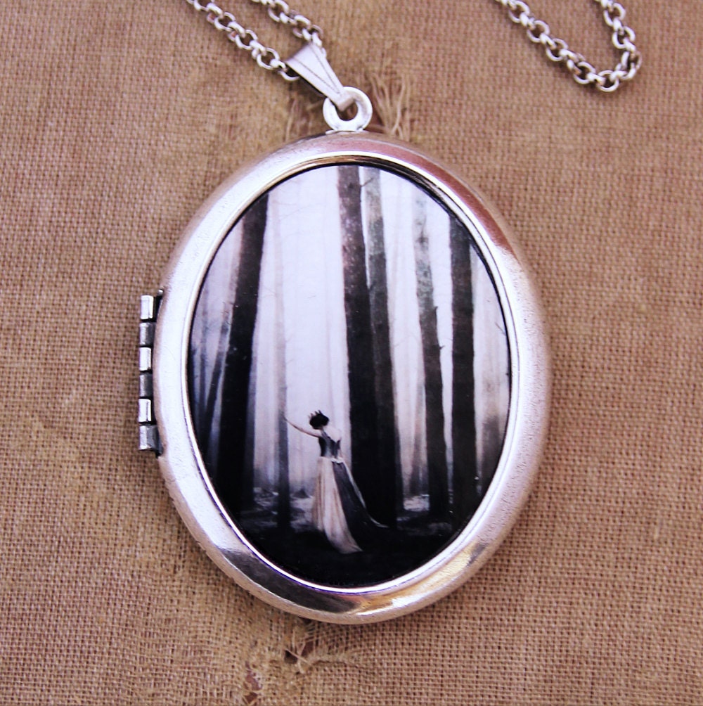 Photo Locket - The Queen - Dark Fairytale Enchanted Forest Photo Locket Necklace