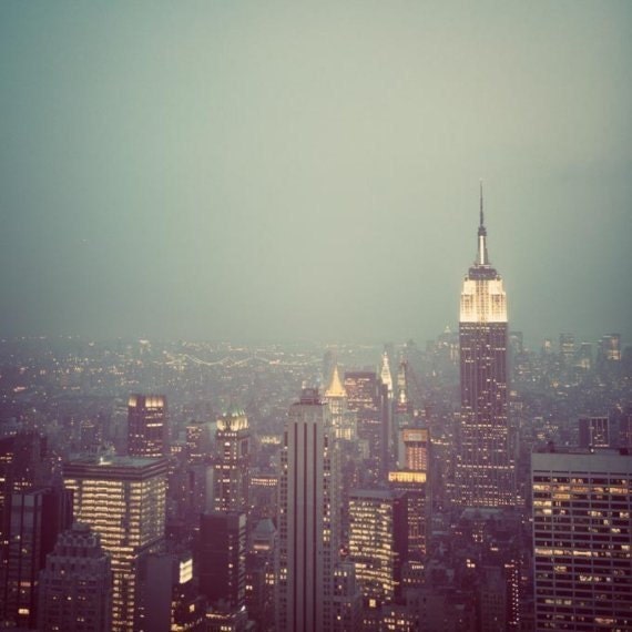 New York Nights - Photo Locket - NYC Skyline at Twilight Photo Locket Necklace