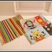 Robots Baby Gift Basket--- Burp Cloth, Bib, Rattle Block, Wash Cloth Set and Fabric Basket