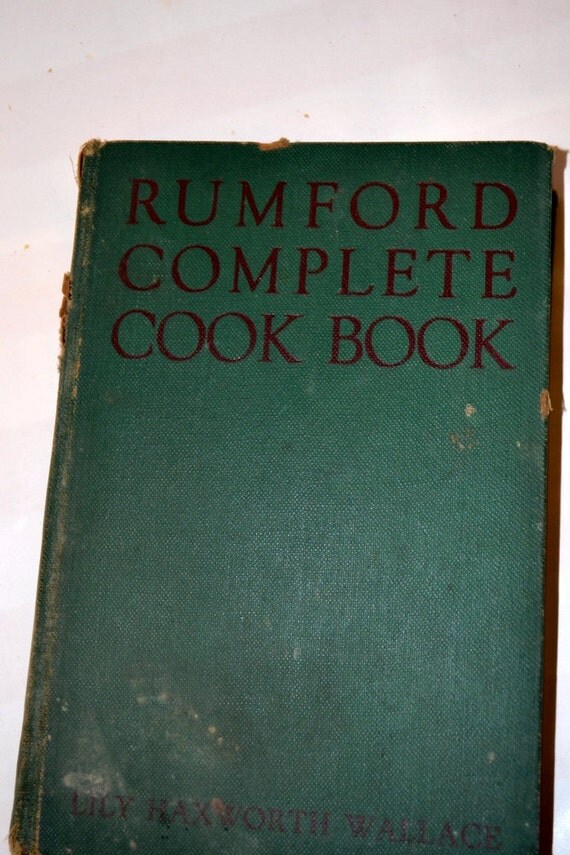 Sale 20% Off Vintage Cookbook Rumford Complete Cook Book Lily Haxworth Wallace 1932