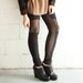 Black Jersey & Mesh Panelled Leggings - size Large - LAST PAIR