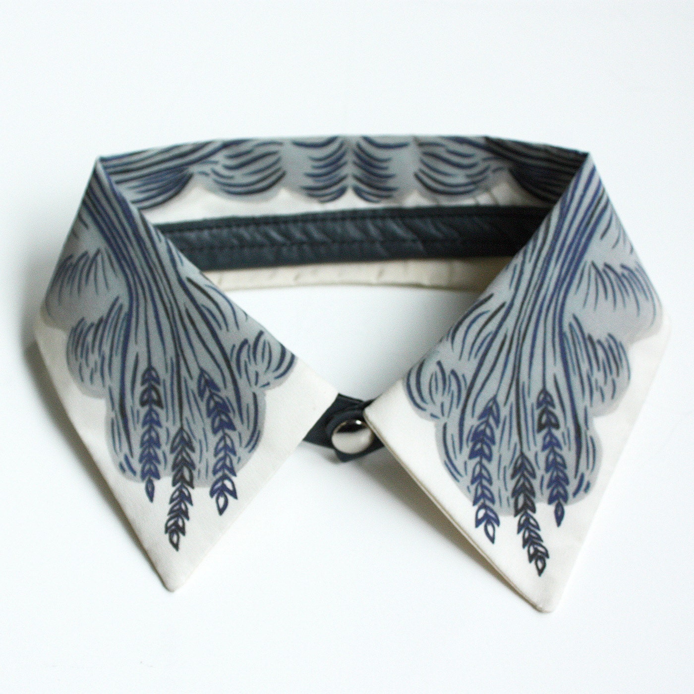 LAST ONE - Detachable Silk Shirt Collar - "Wheat" - Jen Storey Collaboration